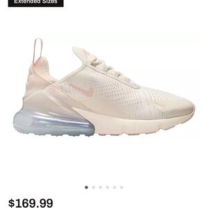 Nike Women's Sneakers in Cream with Soft Pink Accents